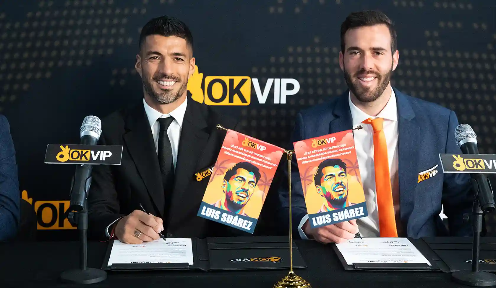 05/2025 - Luis Suárez chính thức trở thành đại sứ thương hiệu độc quyền của Liên Minh OKVIP